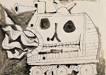 'La guerra' (1951), tinta china de Pablo Picasso.