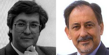 Arriba el secretario general de la Federación de Entidades Evangélicas, Mariano Blázquez. Abajo, el presidente de las Comunidades Judías, Jacobo Israel.