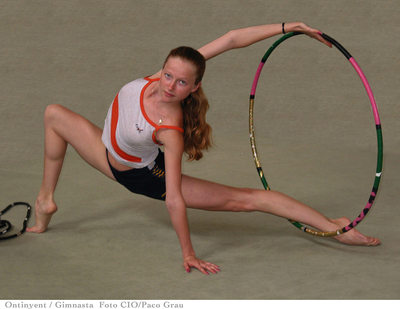 Iulia Moldovan, en el polideportivo municipal de Ontinyent, en Valencia, la semana pasada.