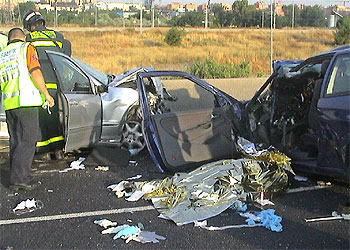 Choque frontal y mortal en la carretera de Andalucía