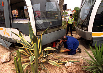 Descarrilla en Valencia un tranvía sin causar heridos