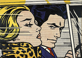 'En el coche' (1963), de Roy Lichtenstein, expuesta en el Reina Sofía de Madrid.