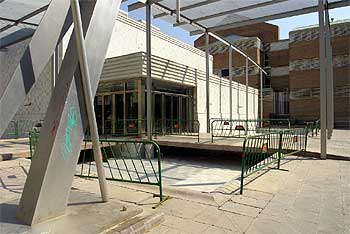 El Espai d'Art Contemporani de Castelló, cerrado, en una imagen tomada ayer.