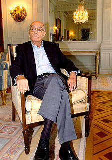 José Saramago, en la Universidad Internacional Menéndez Pelayo.
