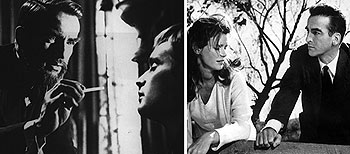 A la izquierda, el actor en una escena de la película  Freud, pasión secreta,  dirigida por John Huston. A la derecha, junto a Lee Remick, en  Río salvaje,  de Elia Kazan.