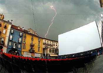 La Piazza Grande de Locarno, donde se proyectan las películas más importantes del festival.