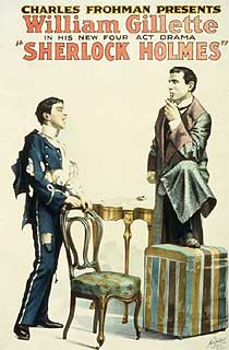 Un cartel de la obra de teatro 'Sherlock Holmes' (1900).