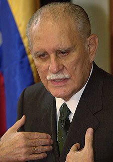 El vicepresidente venezolano, José Vicente Rangel, en Caracas, en una imagen de archivo.