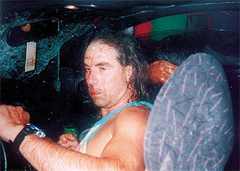 Rafael M. F., conductor del vehículo que arrolló a una treintena de personas, durante los incidentes.