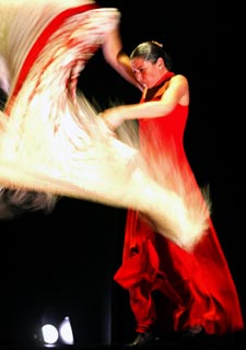 Sara Baras, durante su actuación en el festival de La Unión.