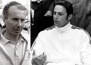 Paul Maes (a la izquierda) y Jacques Rogge, actual presidente del COI, cuando en 1972 era un regatista más.