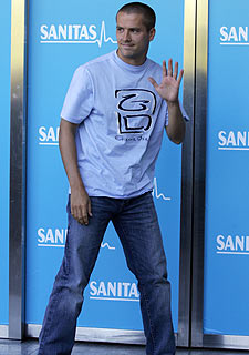 Michael Owen, ayer tras su llegada a Madrid.