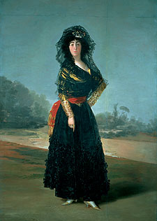  Duquesa de Alba con mantilla , de Goya.