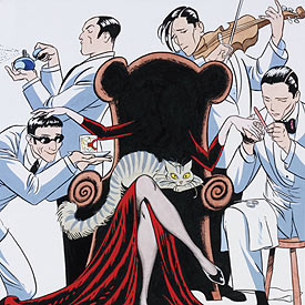 Dibujo de Ana Miralles para la portada de su libro  Midons  (1996).