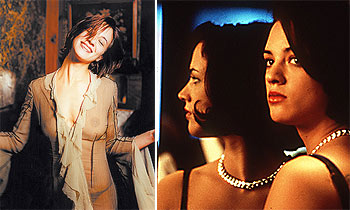 En la imagen de la  izquierda, un retrato de la actriz italiana. En la de la derecha, Asia Argento en una escena de la película  B. Monkey , dirigida por Michael Redford.