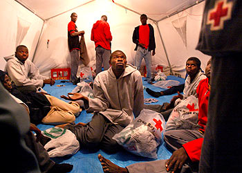 A la espera de traslado en Fuerteventura