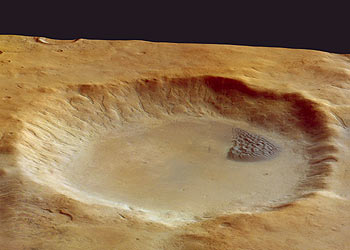 La 'Mars Express' fotografía dunas en un cráter marciano