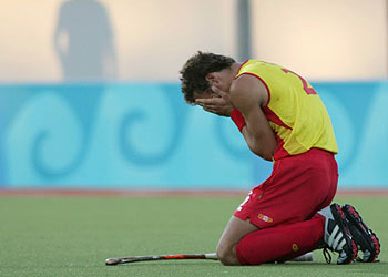 Santi Freixa, se lamenta tras la derrota.