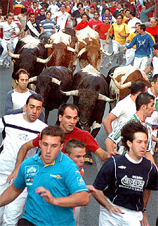 SANGRE TRAS EL ENCIERRO DE 'SANSE'.