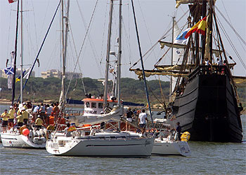 LA REGATA OCEÁNICA PARTE DE HUELVA.