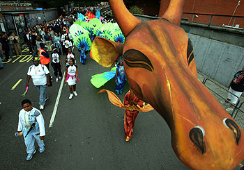 El carnaval del barrio londinense de Notting Hill, ayer.