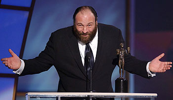 James Gandolfini recibe el premio del gremio de actores estadounidenses al mejor intérprete por  Los Soprano .