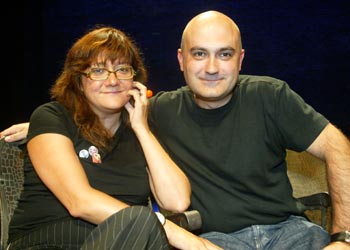 Isabel Coixet y Calixto Bieito, ayer en la presentación de la temporada del Romea de Barcelona. rnrn JORDI ROVIRALTA