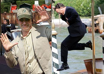 Steven Spielberg (a la izquierda) y Tom Hanks, en la Mostra de Venecia. rnrn ASSOCIATED PRESS