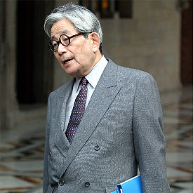 Kenzaburo Oé, durante su visita a Barcelona en marzo pasado.