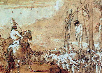  Pulcinellas fusilan a Pulcinellas , de Giandomenico Tiepolo.
