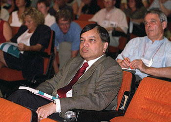 Malik Peiris, virólogo de la Universidad de Hong Kong, en el congreso que se celebra en Madrid.