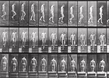 'Descendiendo las escaleras', serie fotográfica de Eadweard Muybridge.