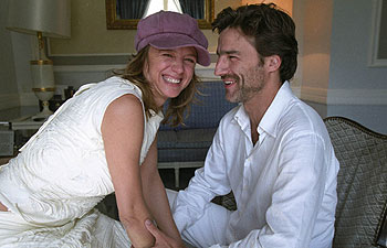 Emma Suárez y Alberto San Juan, en San Sebastián.