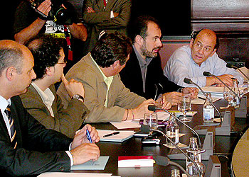 Reunión de la ponencia del Estatuto de Cataluña.