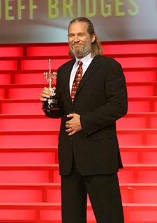 Jeff Bridges, en San Sebastián, con el Premio Donostia.