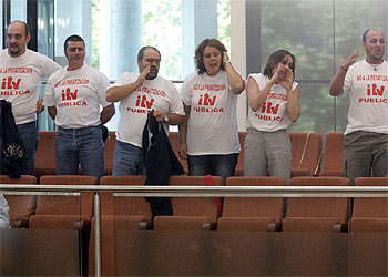PROTESTA DE LOS TRABAJADORES DE LA ITV.