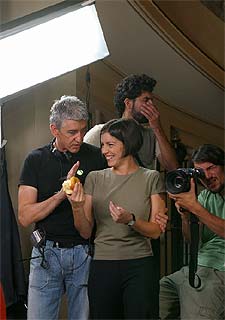 Laia Marull, durante el rodaje de  Oculto. 