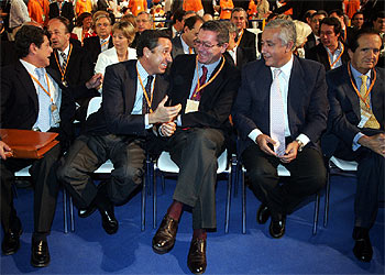 Federico Trillo, Eduardo Zaplana, Alberto Ruiz-Gallardón y Javier Arenas.