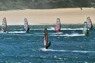 A falta de olas, viento