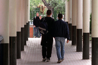 Estudiantes en un instituto de educación secundaria madrileño.