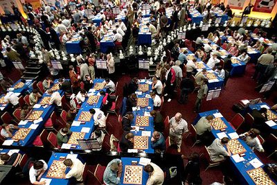 Aspecto de una de las salas en las que se celebra la Olimpiada.