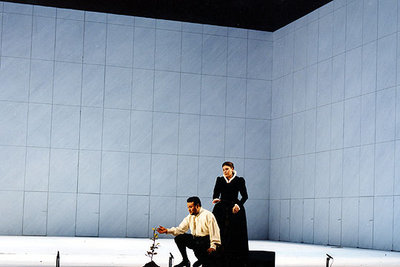 Ramón Vargas y Iano Tamar, en un ensayo de  Don Carlos. 