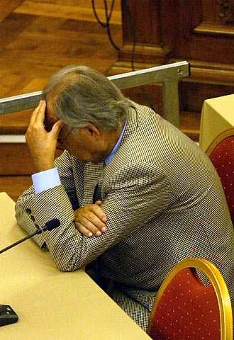 Luis Pascual Estevill durante la sesión del juicio de ayer.