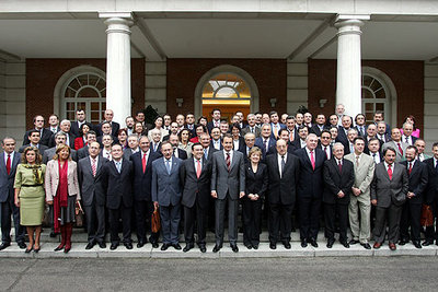José Luis Rodríguez Zapatero recibe en La Moncloa a los rectores de todas las universidades españolas.