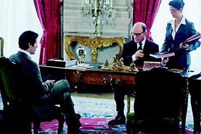 Una escena de la película  Le promeneur du Champ-de-Mars .