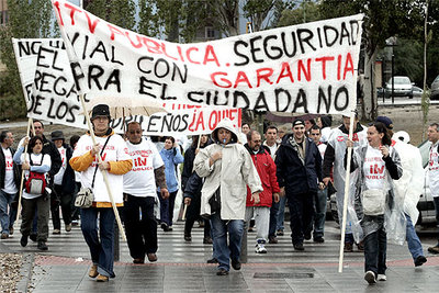 LOS TRABAJADORES DE LA ITV, EN LUCHA.