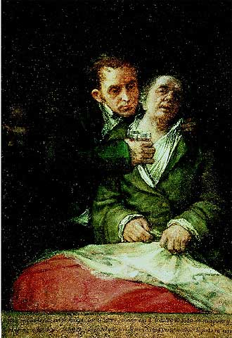 'Autorretrato con el doctor Arrieta' (1820), de Francisco de Goya.