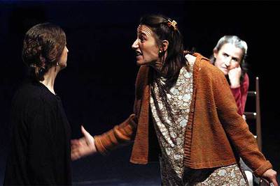 Ensayo de 'Albertina en cinco tiempos' que se presentará en Cádiz el próximo lunes y martes.