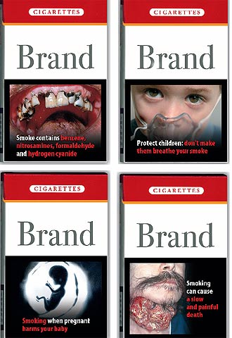 Cuatro de las 42 imágenes autorizadas por Bruselas a los Gobiernos.