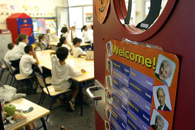 Un aula de inglés en la Escuela Europea de Alicante.